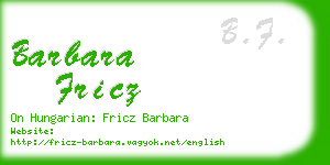 barbara fricz business card